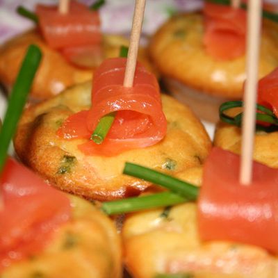 Bouchées au saumon et à la ciboulette