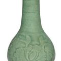 A 'Longquan' celadon bottle vase, Ming dynasty (1368-1644)