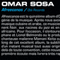 OMAR SOSA (Afreecanos / Ota Records)