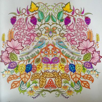 Coloriage 8 - Forêt Enchantée - Mandala oiseaux