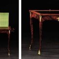 Table à écrire avec écran à crémaillere par Antoine-Robert Gaudreaus (1680-1751). Paris, époque Louis XV, vers 1740-1745 