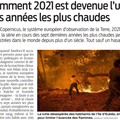 2021 : L'une des années les plus chaudes