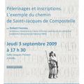 Melle (79), conférence "épigraphie et pèlerinage, l'exemple de Compostelle" le 3 septembre 2009