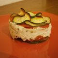 Tryptique tomates, courgettes, chèvre