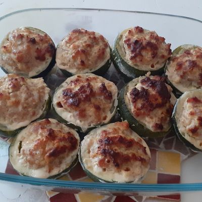 Courgettes rondes farcies 