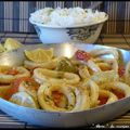 ღ " Miam " Anneaux d'Encornets Basilic - Tomates et citron vert