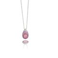 A conch pearl, pink sapphire and diamond pendant necklace