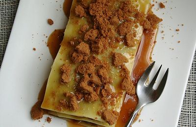 Lasagnes aux pommes et spéculoos 