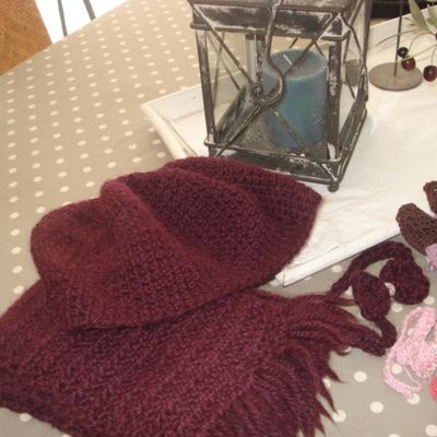 Echarpe en grosse maille