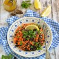 Salade de lentilles & carottes - vinaigrette au curry