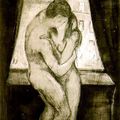 The Kiss 1895 by Edvard Munch (1863.12.12
