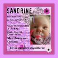 Naissance de Sandrine