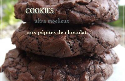 Cookies ultra moelleux aux pépites de chocolat ( brownie cookies )