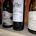 Chablis : Droin : Montée de Tonnerre 2011, Pauillac : Grand Puy Lacoste 2010, Cornas : Robert Michel : Cuvée des Coteaux 2005