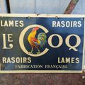 Ancien Glacoide Publicitaire Lames de Rasoirs Le Coq 