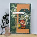 Carte d'Anniversaire Panda Roux