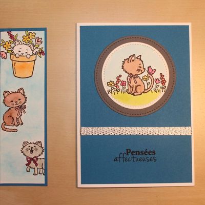 Une carte et son marque-page assorti