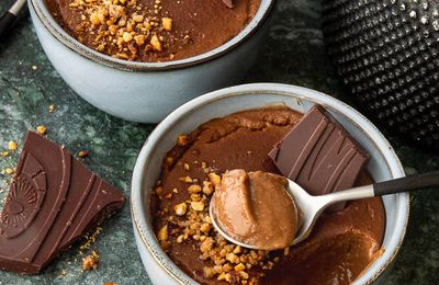 Crèmes choco-caroube à la noisette #vegan #gutenfree