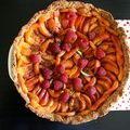 Tarte rustique abricots-framboises (vegan)