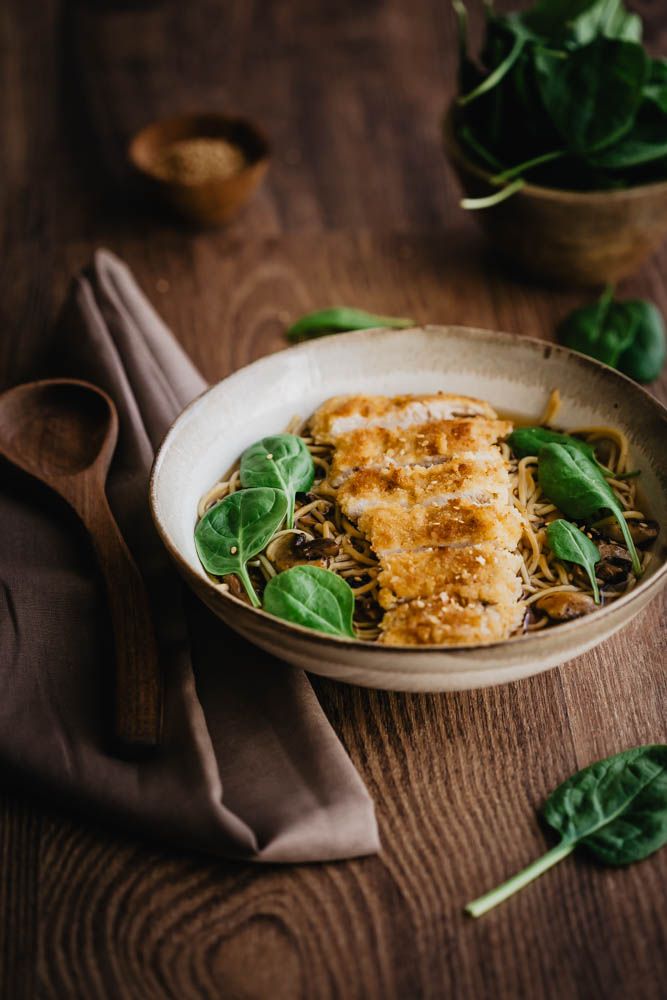 soupe de nouilles, bouillons de nouilles chinoises, escalope panée, recette asiatique, recette facile