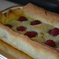 Tarte framboise- crème amandine à la pistache