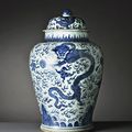 Dragon Jar, Large Blue and White Jar and Cover decorated with Dragons, China, early Kangxi period (1662-1722), c.1690