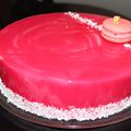 Entremets framboise/coco