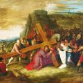 Frans Francken le Jeune (1581-1642), Le Voile de sainte Véronique pendant la montée au Calvaire, 1622