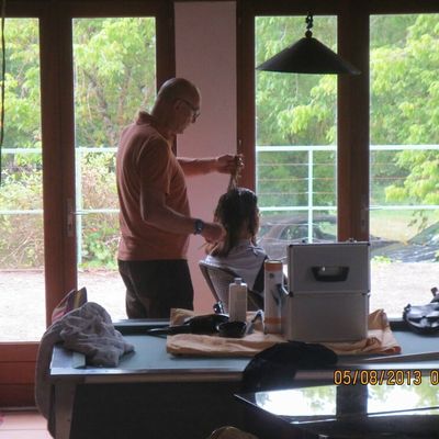 Clémence,Grégoire et Margaux le 5 aout dans le Sud Ouest 