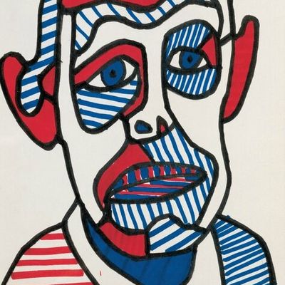 Autoportrait à la manière de Jean Dubuffet