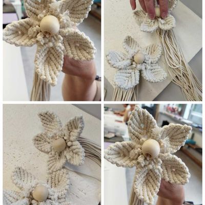 Retour d'atelier, non prévu : "macramé" avec Annie