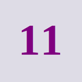 The number 11 . Le nombre 11