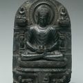 Stele with Episode from the Life of the Buddha (Monkey Offers Honey to the Buddha), Pala period, 10th century