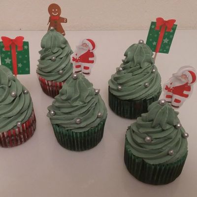 cupcakes sapins de Noel