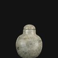 A fossiliferous limestone snuff bottle, 19th century