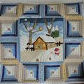 Log cabin d'hiver de Claude A