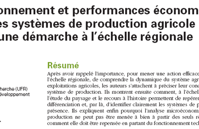 Approche systèmes, systèmes de production & recherche-développement : varia d'éléments de concepts et de méthodes 