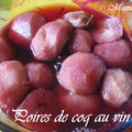 Poires de coq au vin