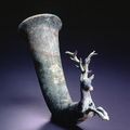 Late Classical Greek Bronze Rhyton with a Stag Protome, Late Classical, ca. 4th century B.C.E., Asia Minor-Black Sea Region