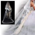 Voile Pour Robe de Mariée/ Mariage Cathédrale dentelle 3m x1.3m Veil Long blanc
