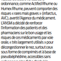 Médicaments vendus sans ordonnance