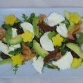 Salade mangue, saumon avocat