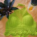 Top au crochet  couleur pistache