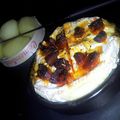 Camembert rôti au chorizo et miel