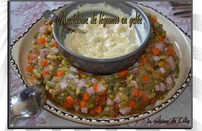 Couronne de macédoine de légumes en gelée