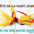 SAINT JEAN - Faites un petit bouquet de 7 épis de blé - porte bonheur .