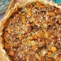 Tarte au butternut , roquefort et noix 
