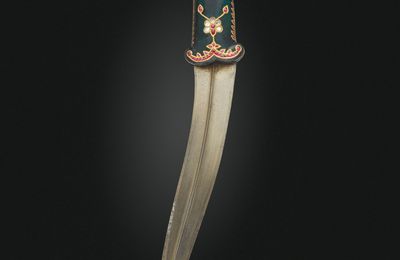 A gem set glass-hilted dagger (khanjar), India, circa 1900