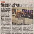 Mon exposition de photos de concerts à Jarny annoncée dans la presse locale ce vendredi