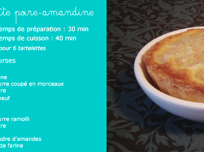 Tartelette amandine aux poires